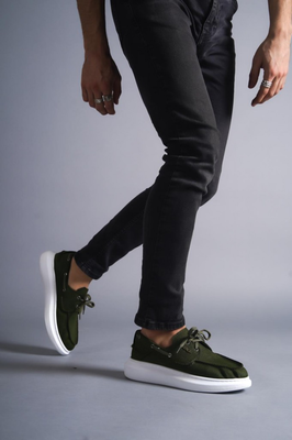Suede eco leather boat shoes