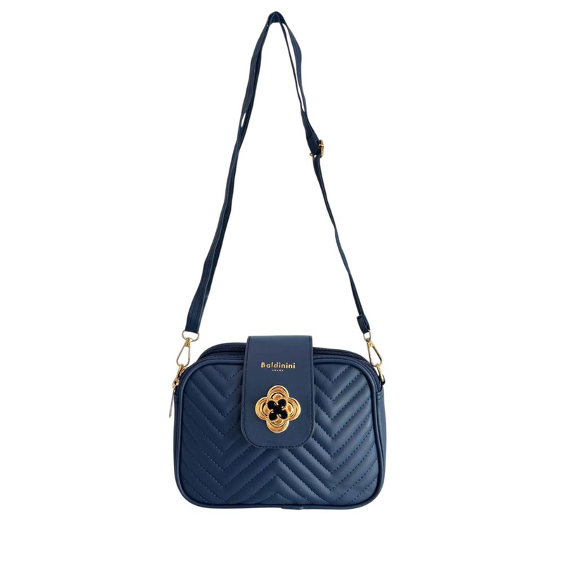 Blue pu women crossbody bag-null
