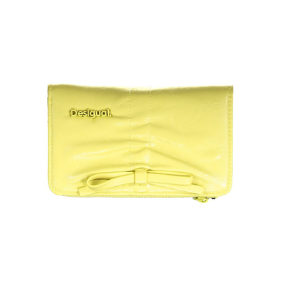 Giallo polyurethane women wallet, Yellow, medium