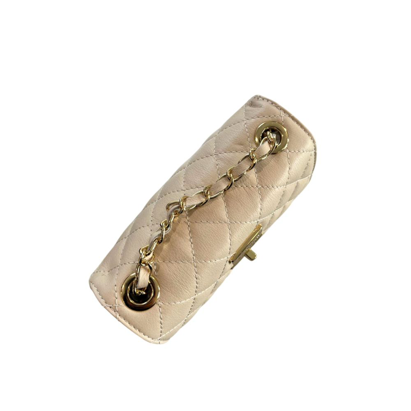 Beige leather women bag-null