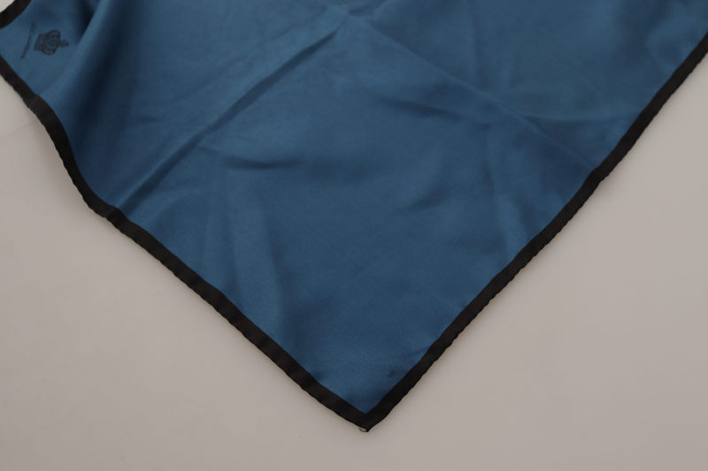 Black blue dg crown printed square handkerchief scarf-null