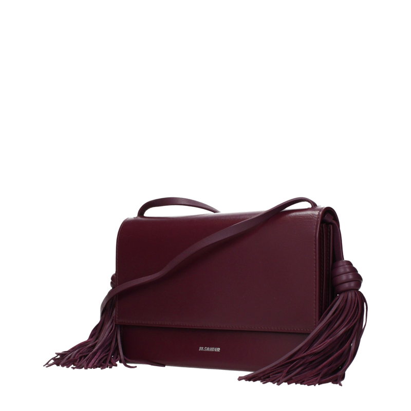 Red leather crossbody bag-null