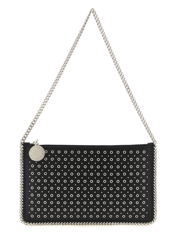 Black polyester shoulder bag-null