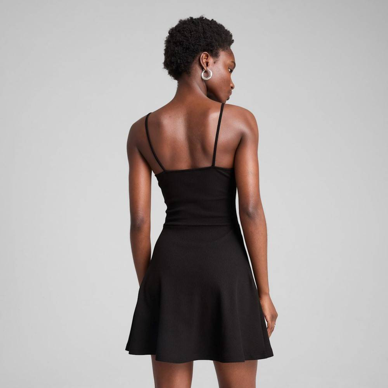 Product image: Wardrobe essentials ribbed flared short dress-null