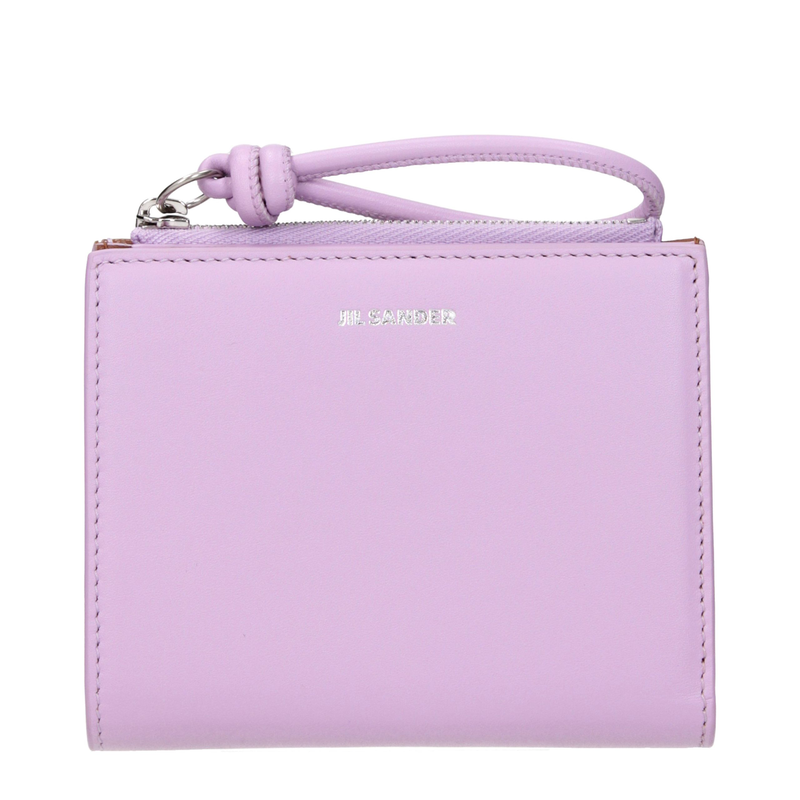 Pink leather wallet-null