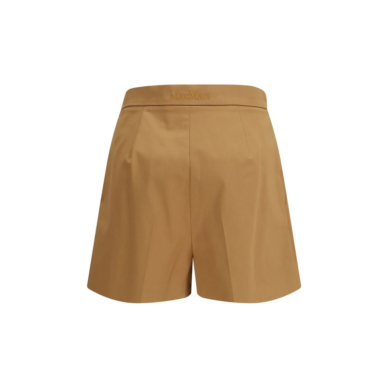 Beige cotton bermuda shorts-null