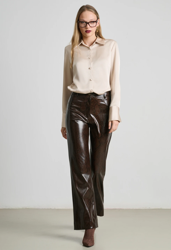 Satin shirt by desiree - xl , beige-null