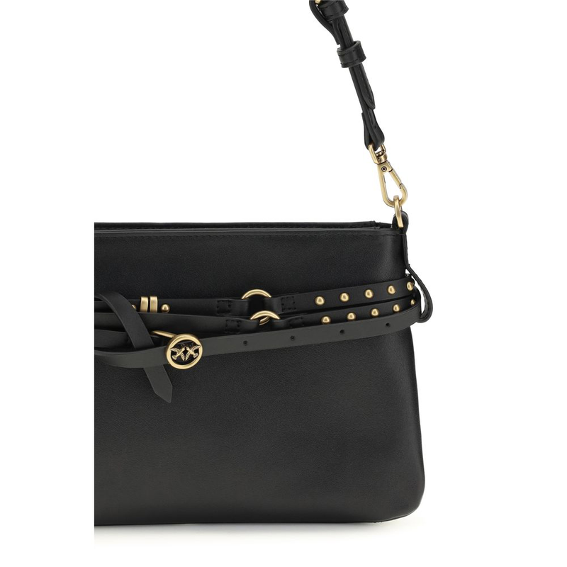 Black calf leather bos taurus shoulder bag-null