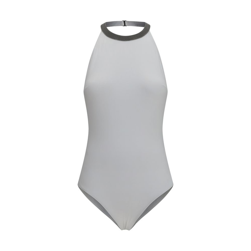 White polyamide one-piece swimsuit-null