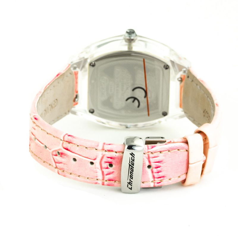Multicolor leather dress watch-null