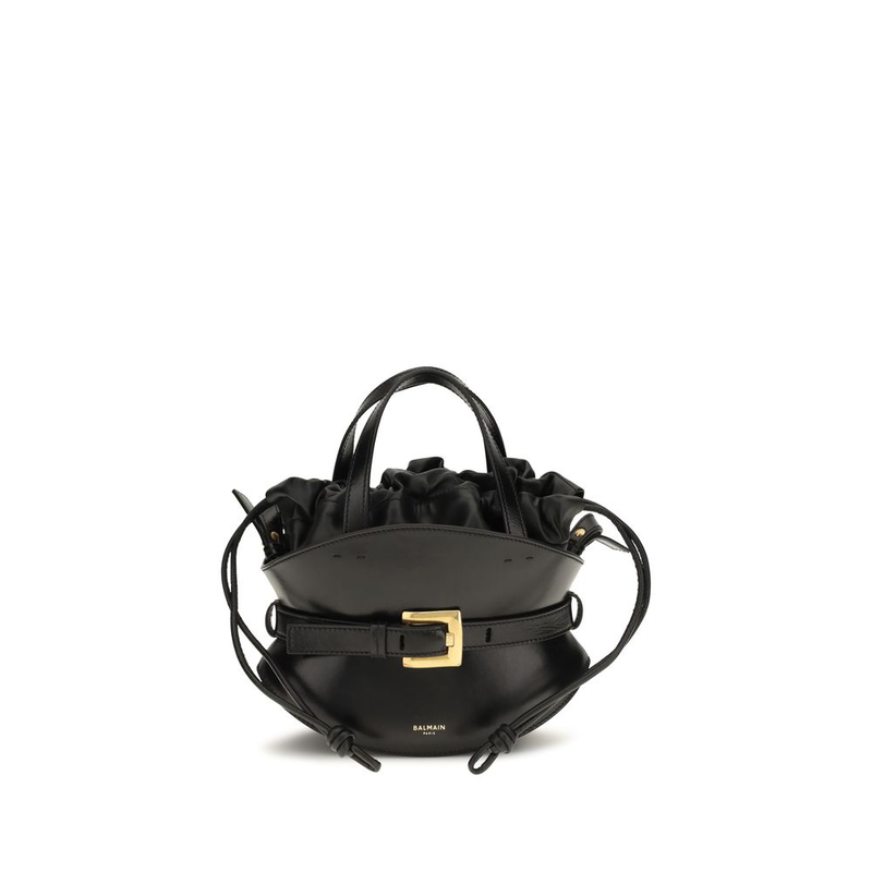 Black calf leather bos taurus shoulder bag-null