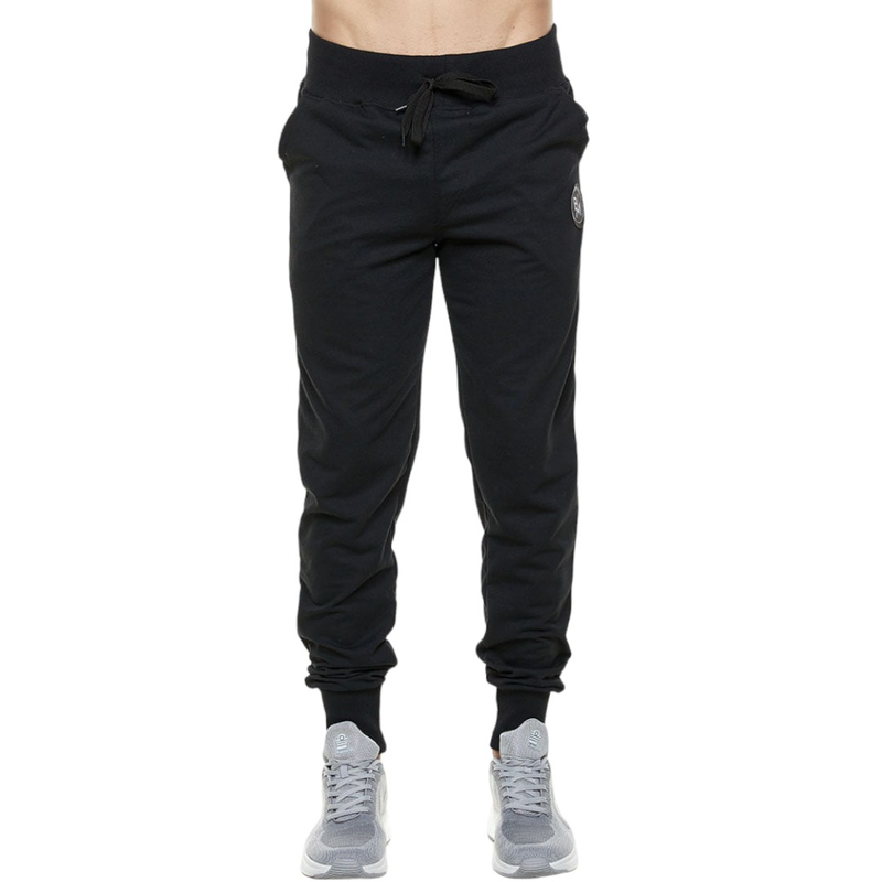 Sweatpants with rib cuffs and patch pockets thin fabric #1227-null