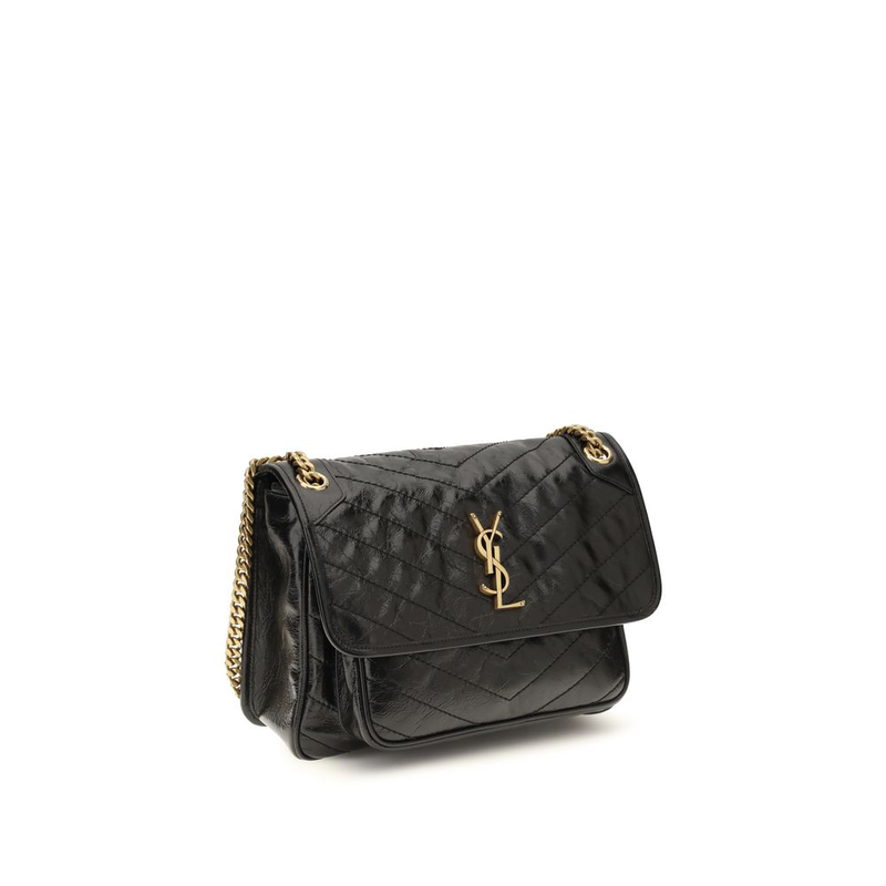 Black calf leather bos taurus shoulder bag-null