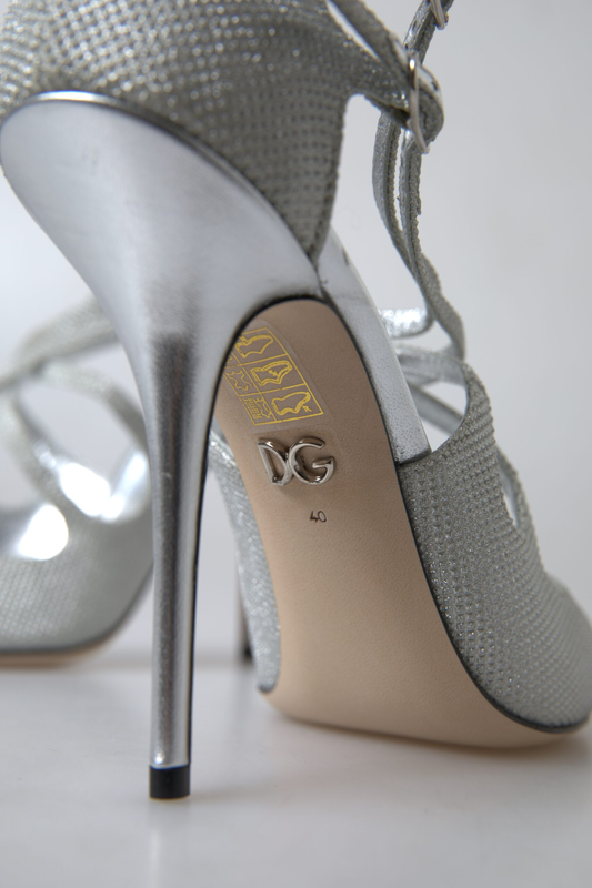 Silver shimmers sandals heel pumps shoes-null