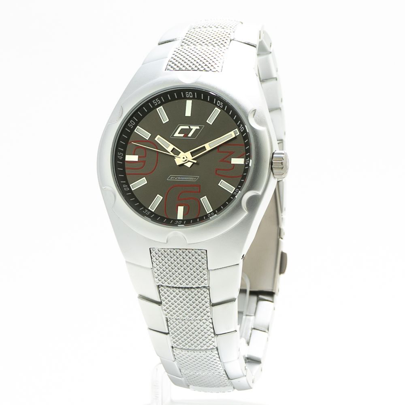Gray aluminum dress watch-null