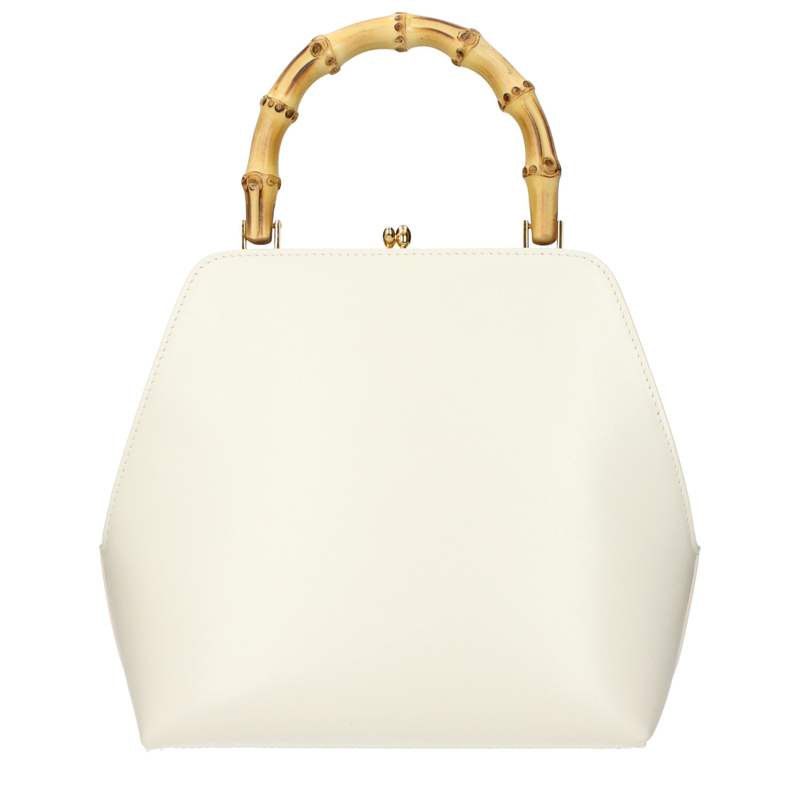 Beige leather handbag-null