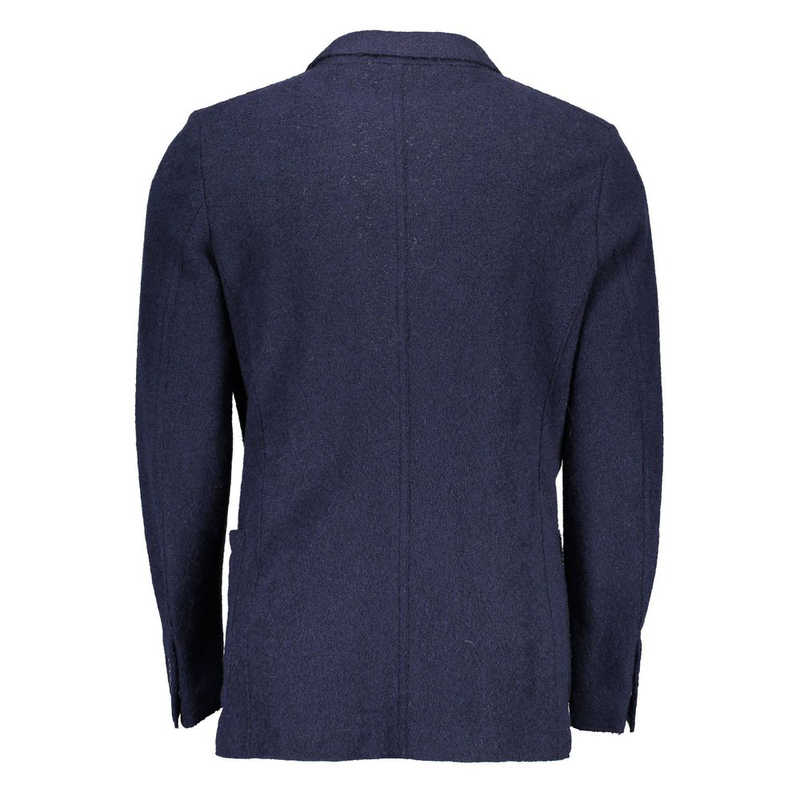 Blu wool men jacket-null