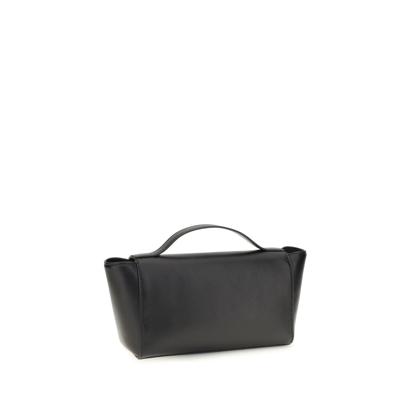 Black calf leather bos taurus clutch bag-null