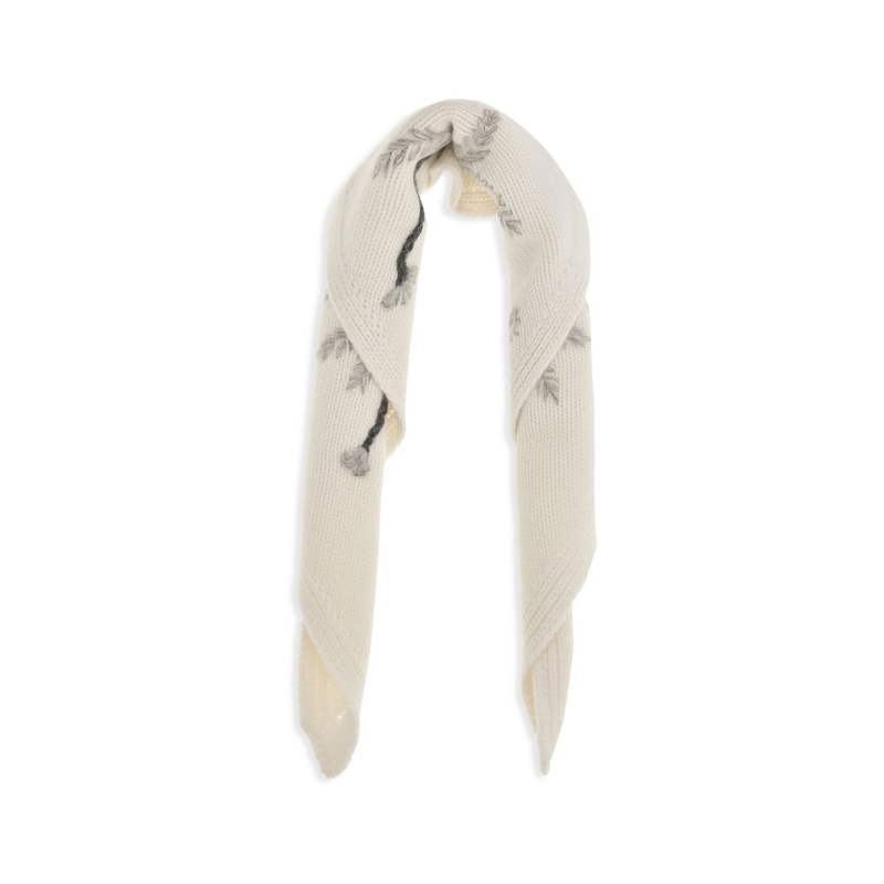 Beige wool oves aries scarf-null