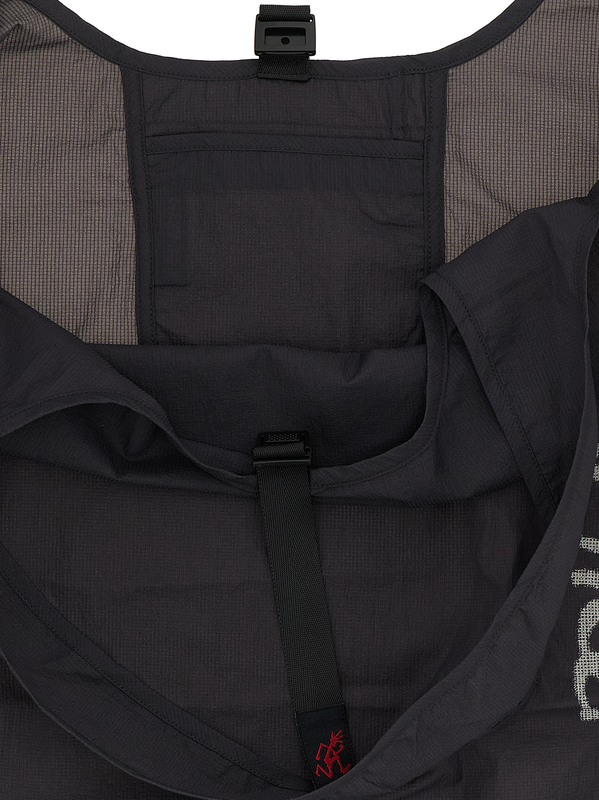 Gray nylon tote bag-null