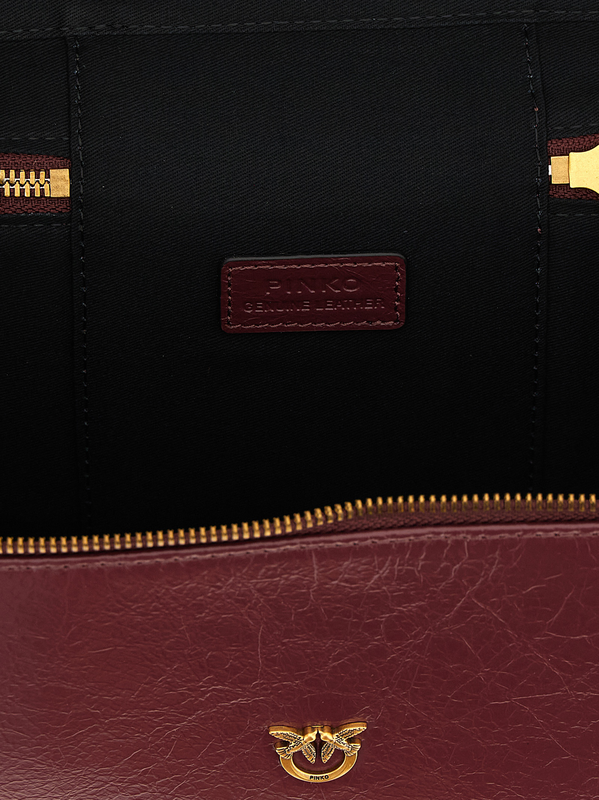 Bordeaux calfskin handbag-null