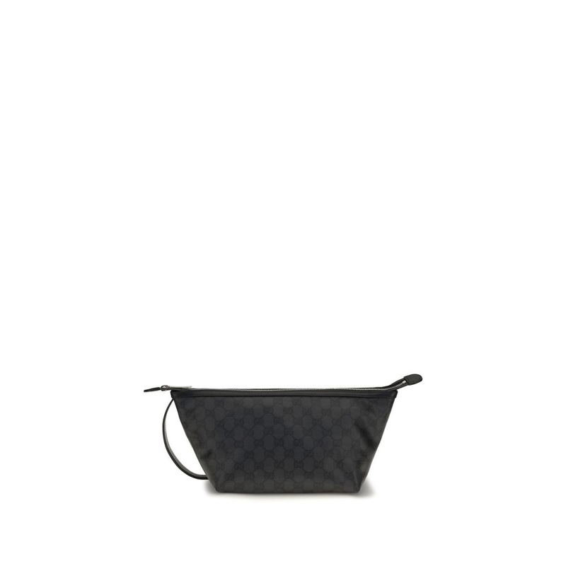 Black cotton clutch bag-null