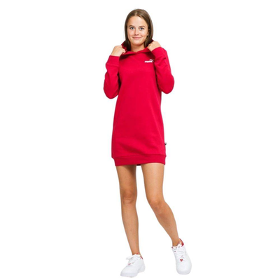 Essentials hooded dress fleece, Clay, medium