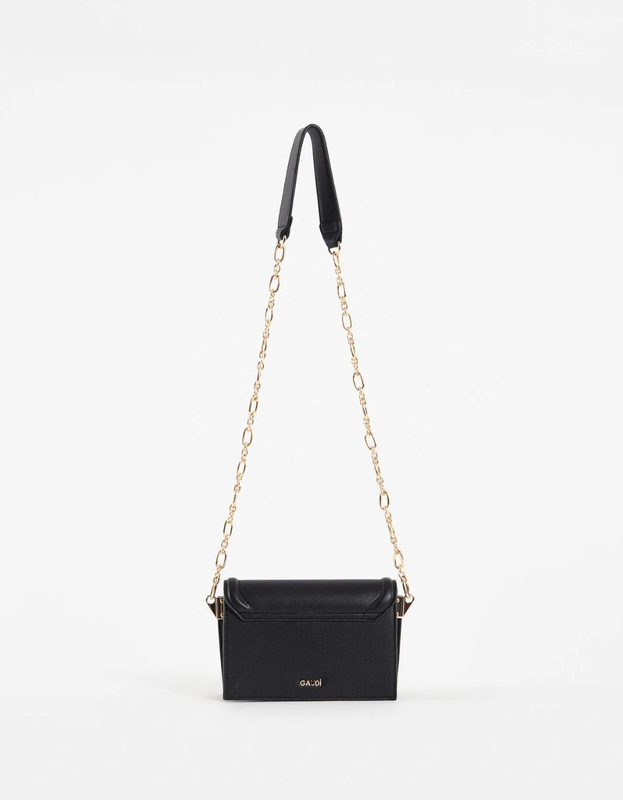 Gaudi black fauxleather crossbody bag image number null