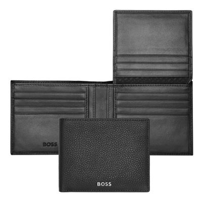 Boss wallet with flap classic grained black, , medium