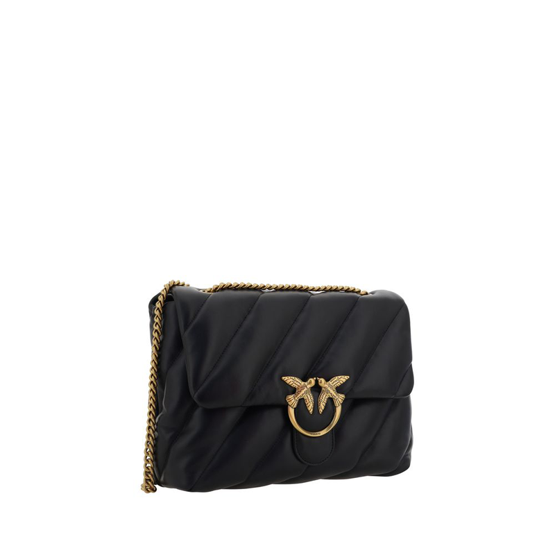 Black calf leather bos taurus shoulder bag-null