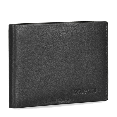 Πορτοφόλι ανδρικό δερμάτινο lois 205287-01 μαύρο, Black, medium