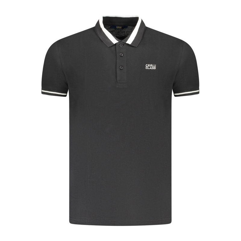 Black cotton men polo-null