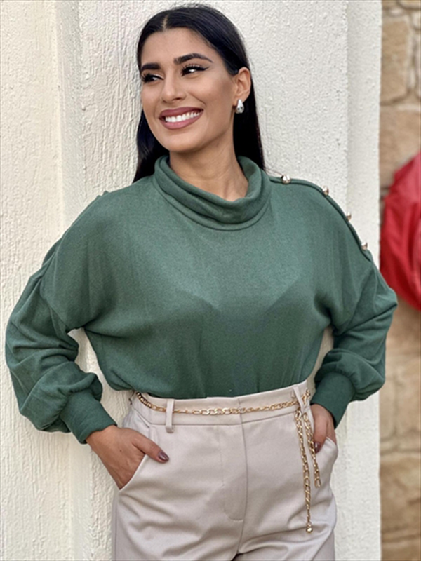 Knitted high neck-null