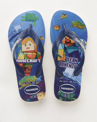 Havaianas kids minecraft, Branco, medium