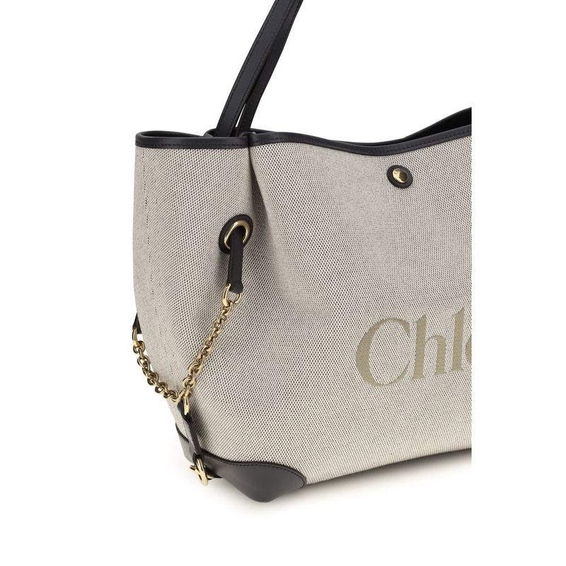 Gray cotton shoulder bag-null