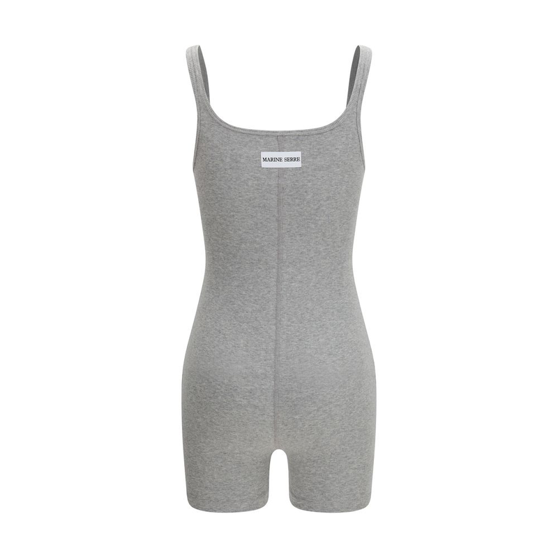 Gray cotton jumpsuit-null