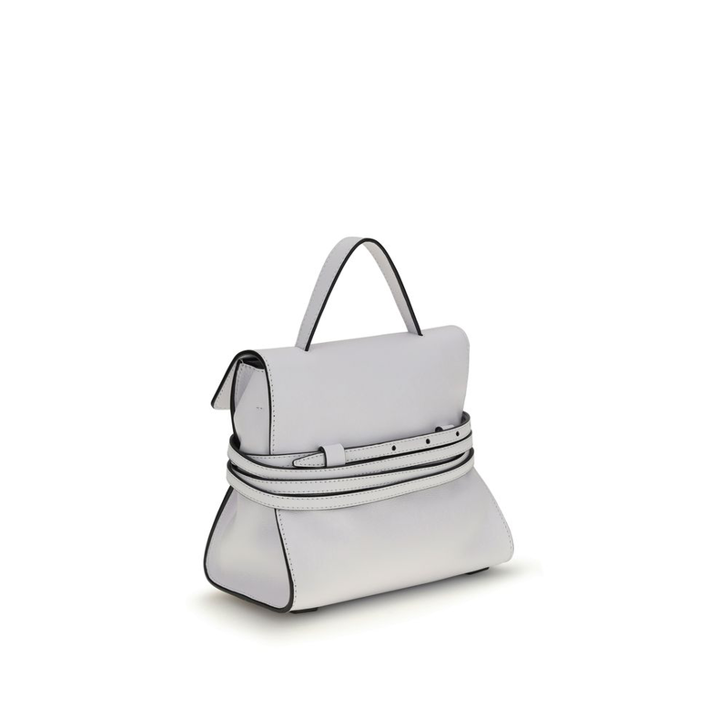 White calf leather bos taurus handbag-null