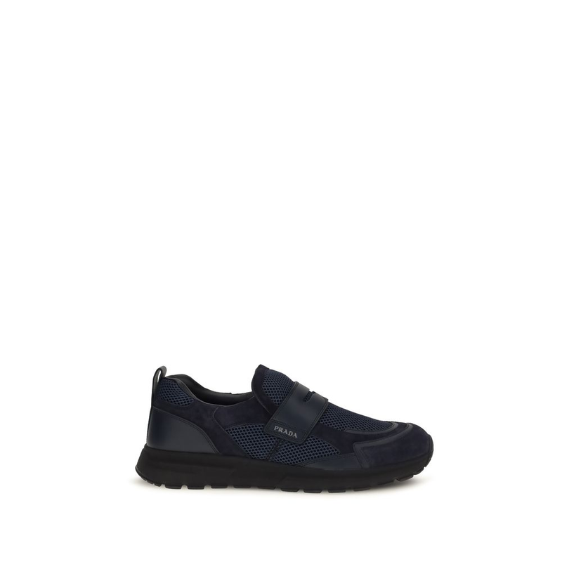 Blue calf leather bos taurus athletic sneakers-null