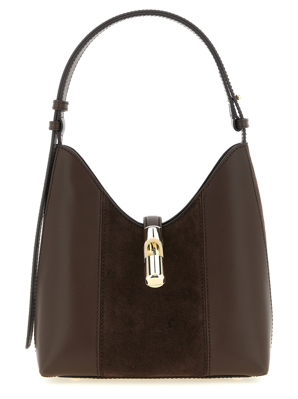 Brown calfskin shoulder bag-null