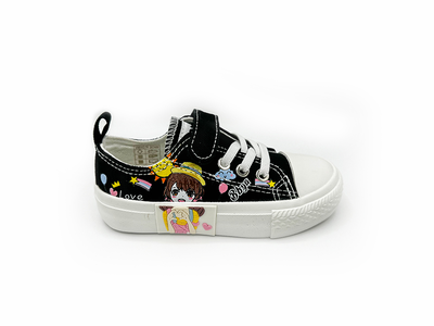 Babaya boys' sneakers with lace and hook & loop  bb21073, Black, medium