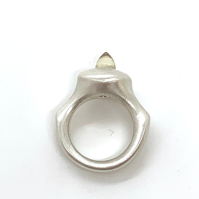 Ring pure silver citrine quartz, , medium