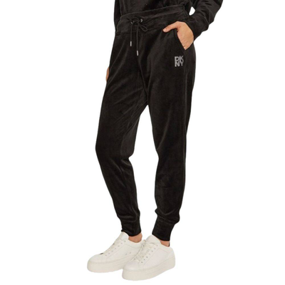 Rhinestone logo jogger, Black, medium