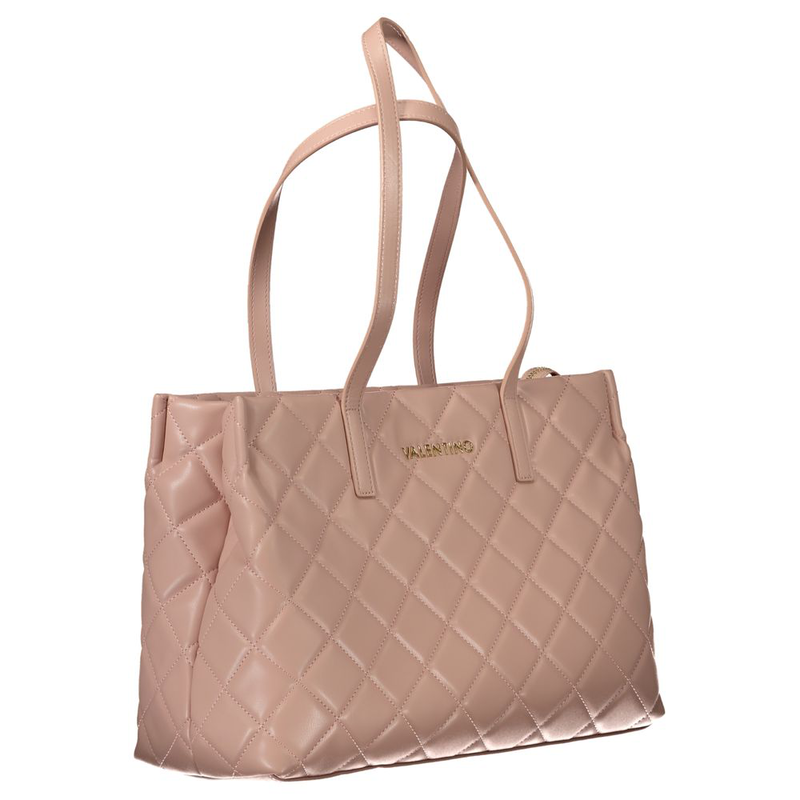 Pink polyethylene handbag-null