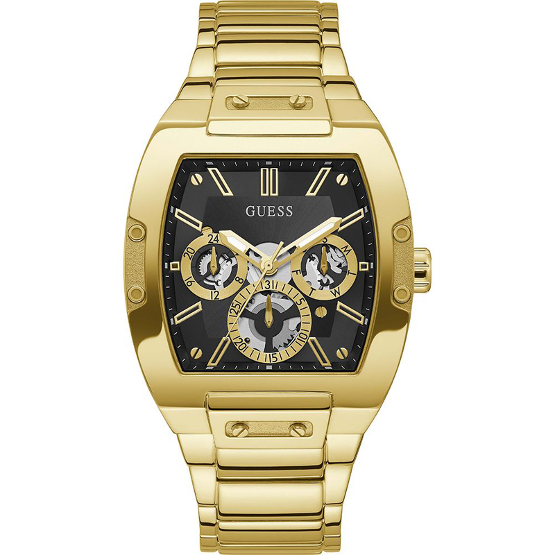 Gold stainless steel dress watch-null