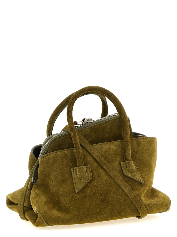 Bicolor bovine leather handbag-null