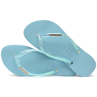 Havaianas slim glitter flourish, Nautical Blue, medium