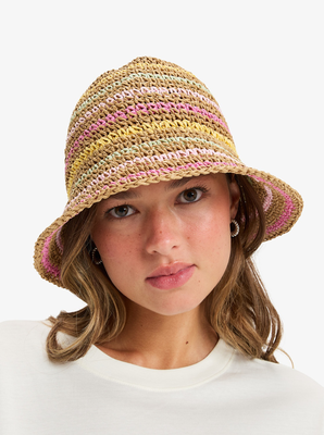 Roxy candied peacy hat, Natural, medium