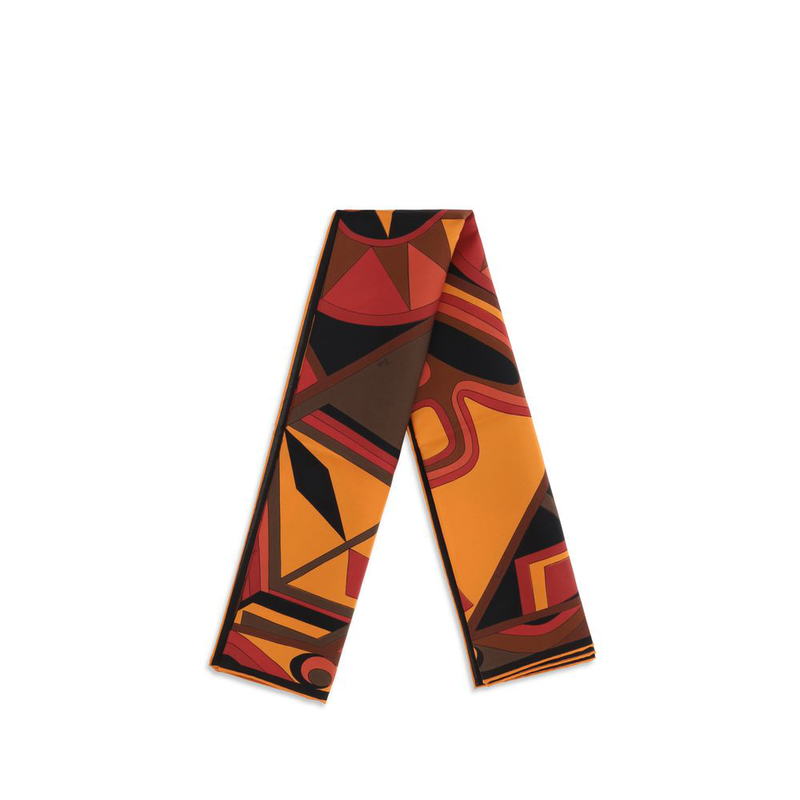 Orange silk scarf-null