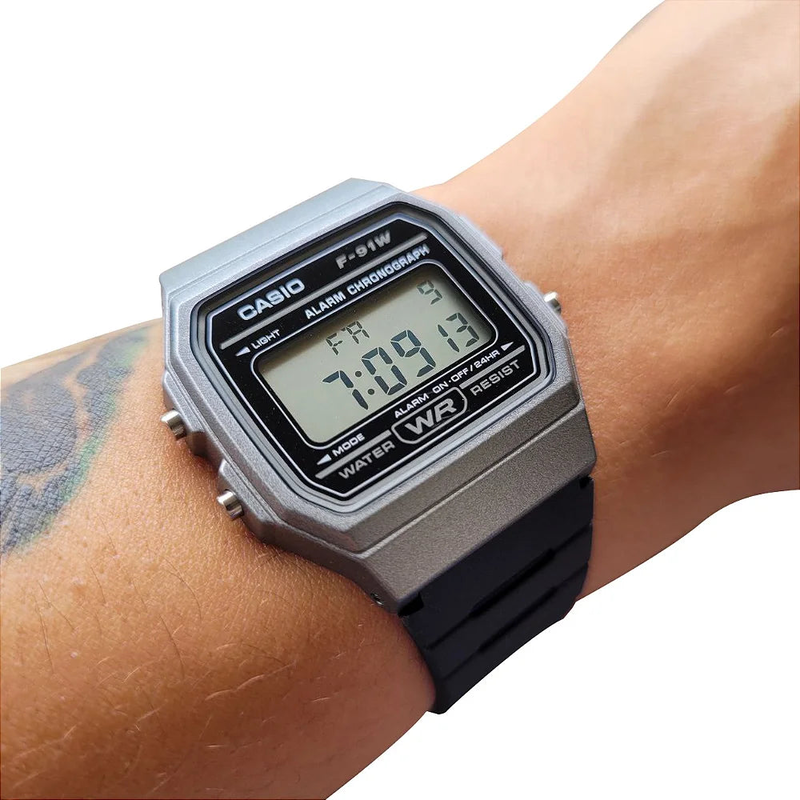Casio watch classic sports digital black/silver f-91wm-1bdf-null