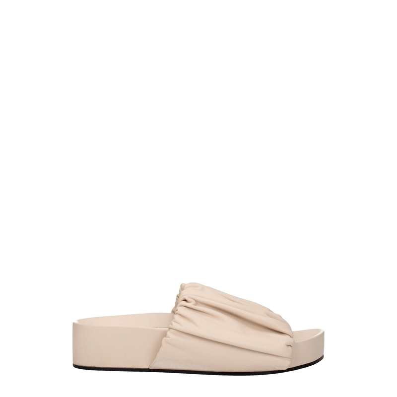 Pink leather slippers-null